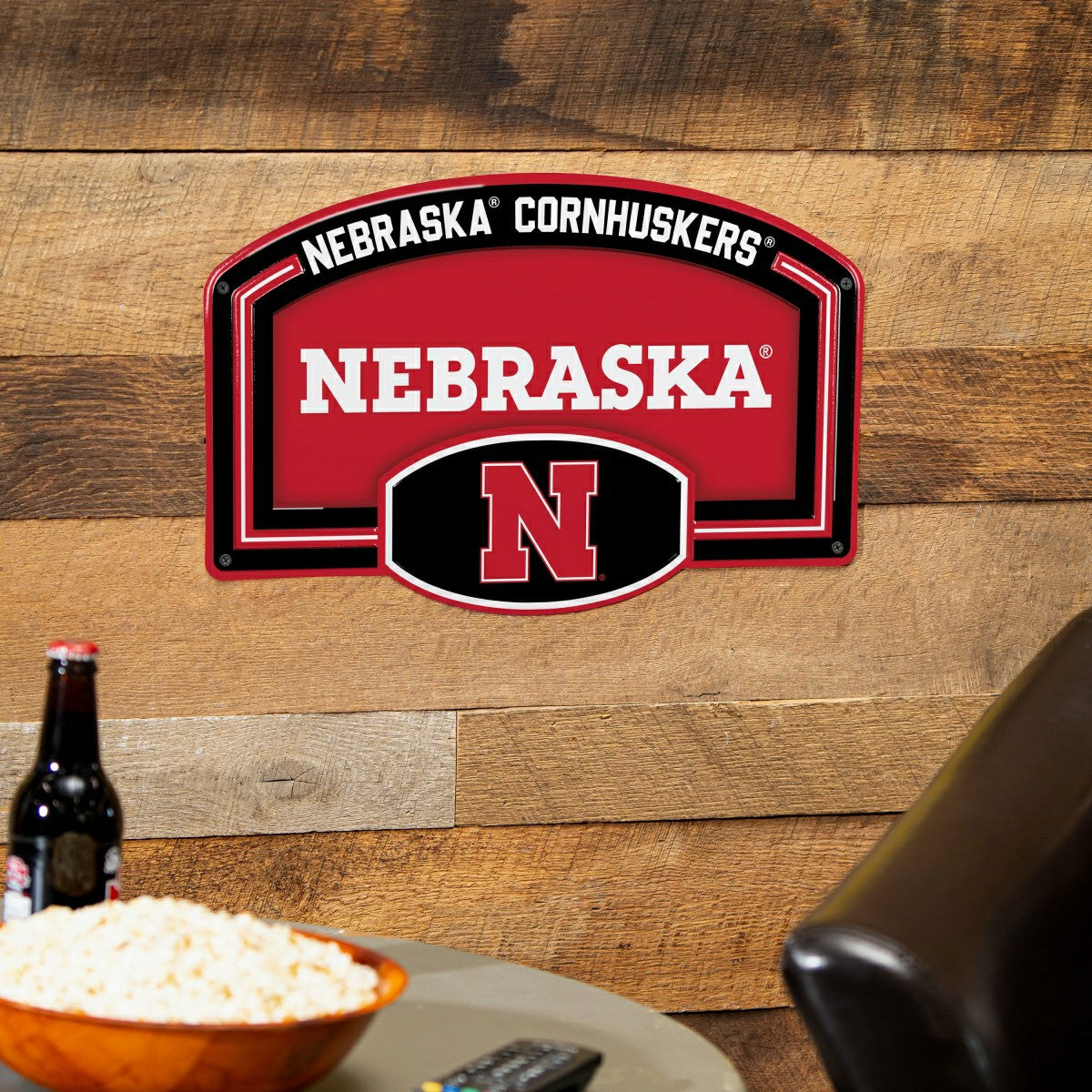 University of Nebraska USA Embossed Steel Wall Sign, 11" x 17" - Collegiate Home