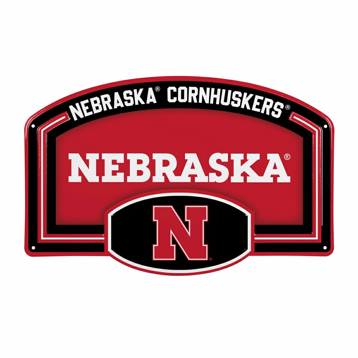 University of Nebraska USA Embossed Steel Wall Sign, 11" x 17" - Collegiate Home