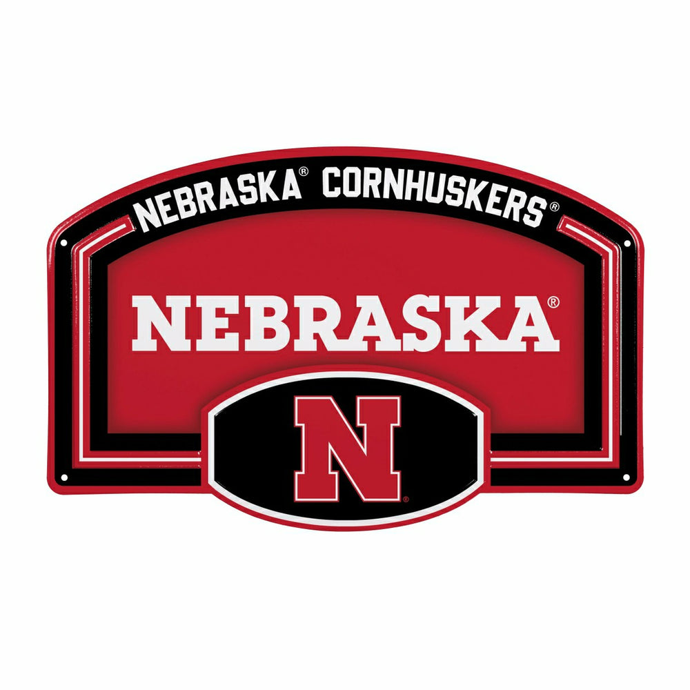 University of Nebraska USA Embossed Steel Wall Sign, 11" x 17" - Collegiate Home