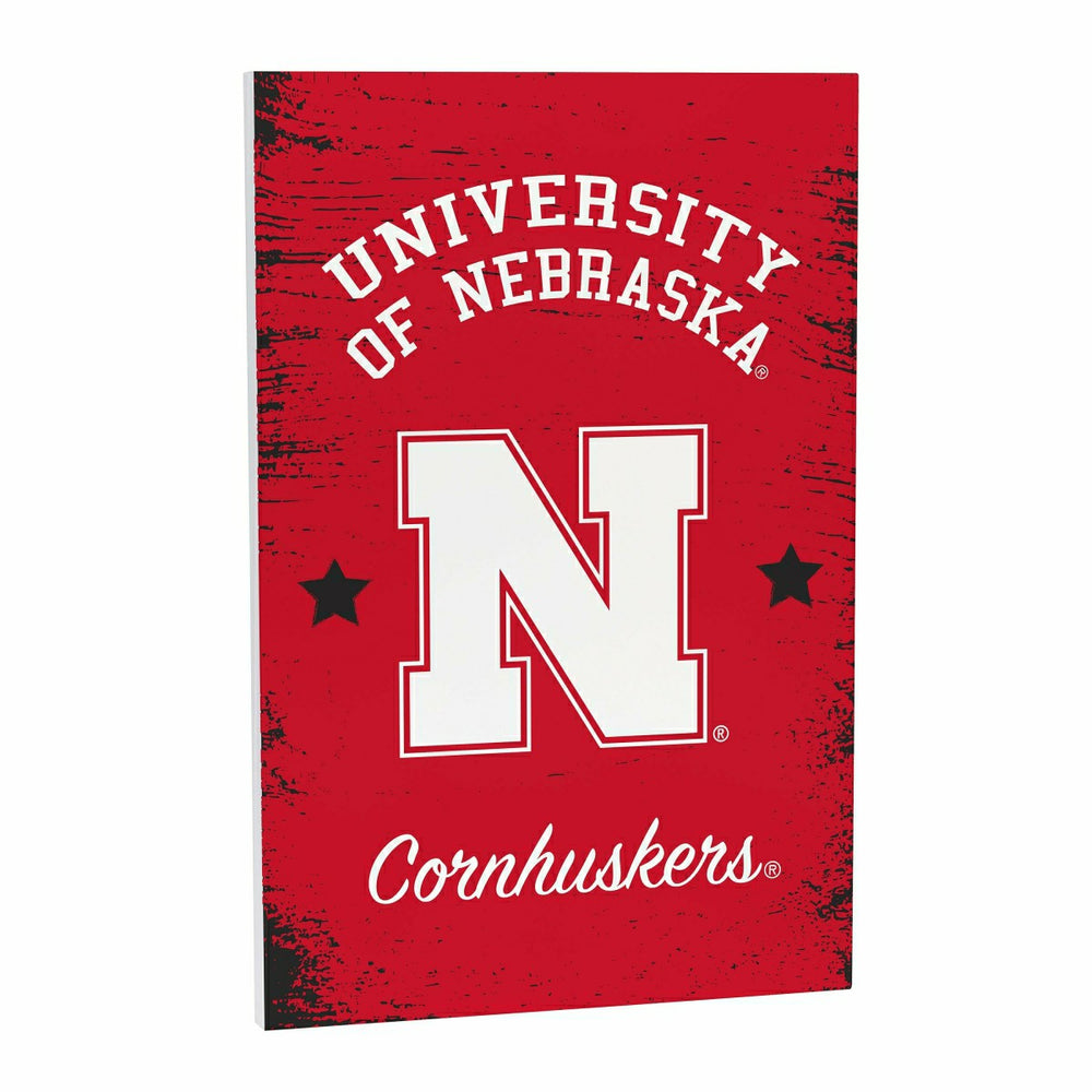 University of Nebraska Wood Wall Sign, 16x24 - Collegiate Home