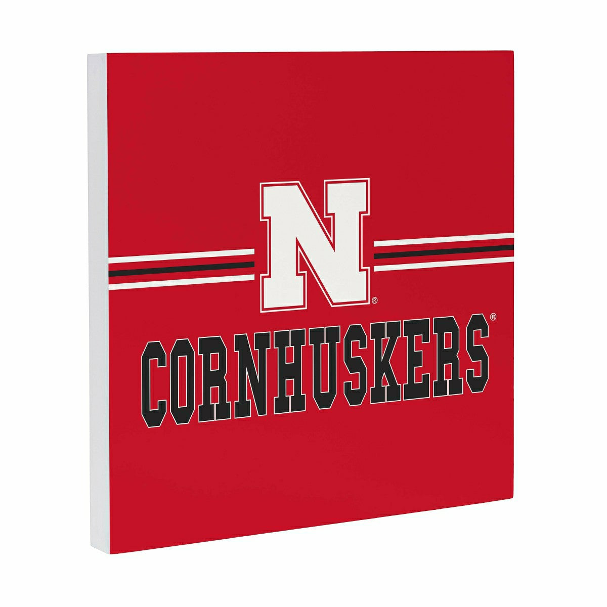 University of Nebraska Wood Wall Sign, 12x12 - Collegiate Home