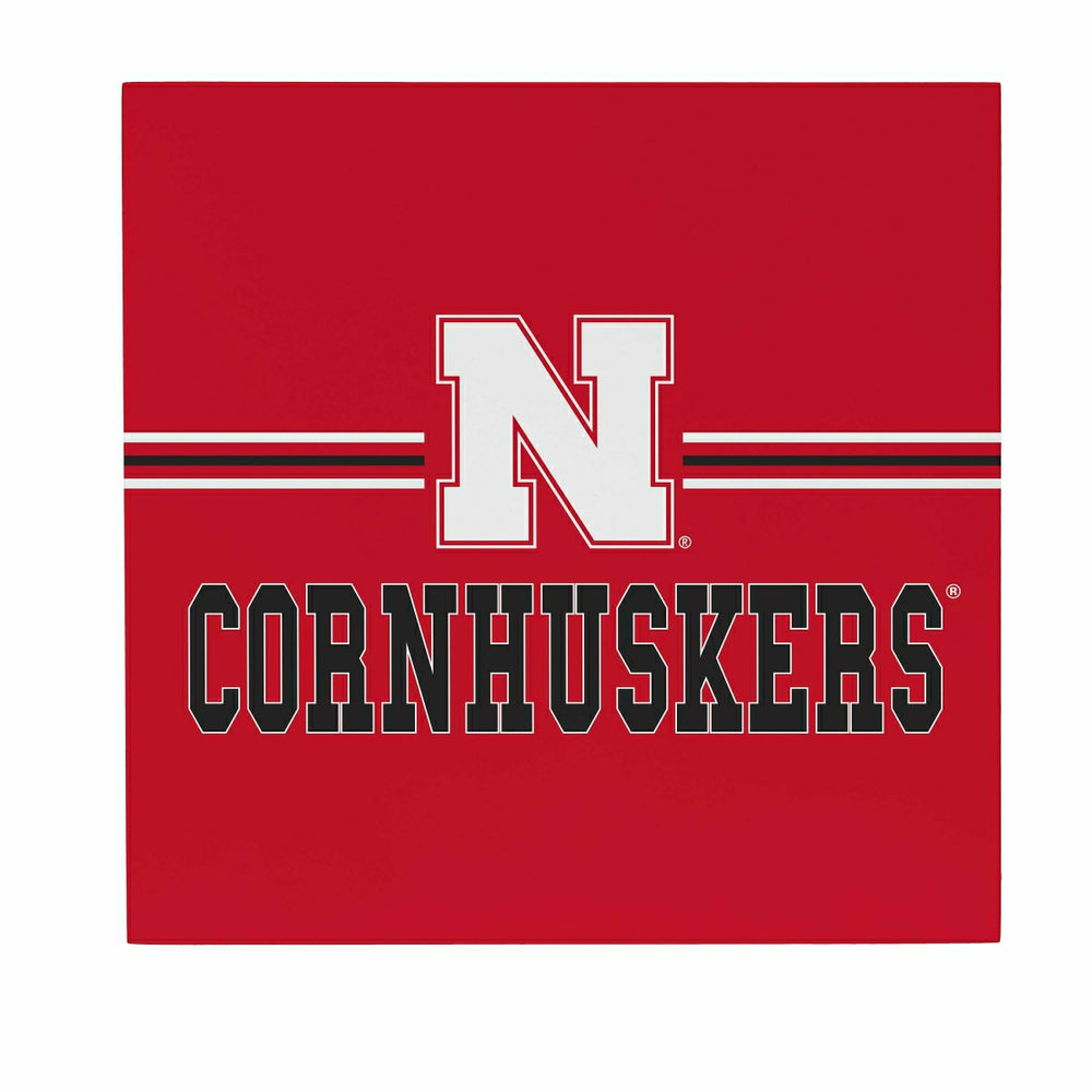 University of Nebraska Wood Wall Sign, 12x12 - Collegiate Home