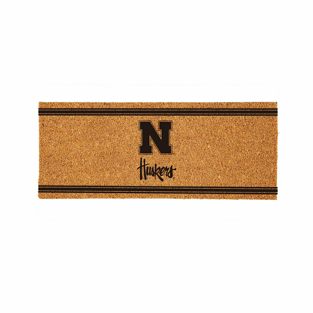 University of Nebraska Extra Large One Color Coir Mat, 60"x24" - Collegiate