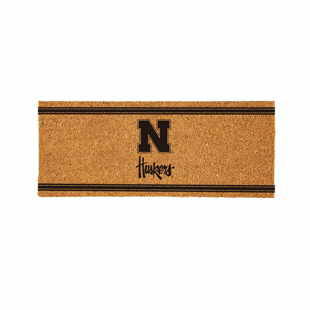 University of Nebraska Extra Large One Color Coir Mat, 60"x24" - Collegiate
