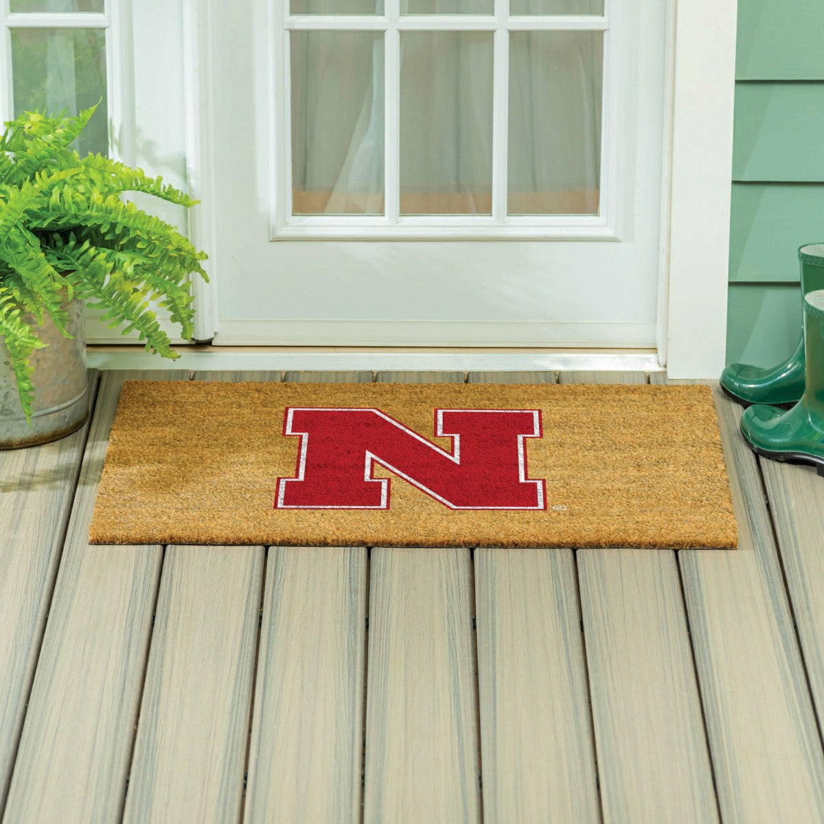 University of Nebraska Large Full Color Coir Mat, 36"x24" - Collegiate
