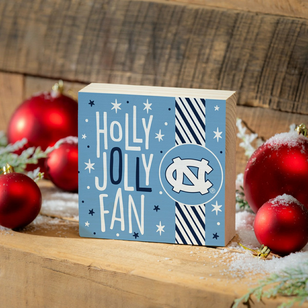 University of North Carolina Block, Holiday, 6x6 - Collegiate Home