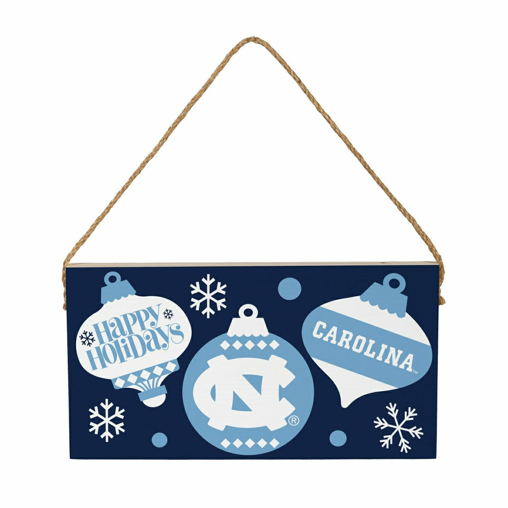 University of North Carolina Holiday Wood Wall Sign, 6x11 - Collegiate Home