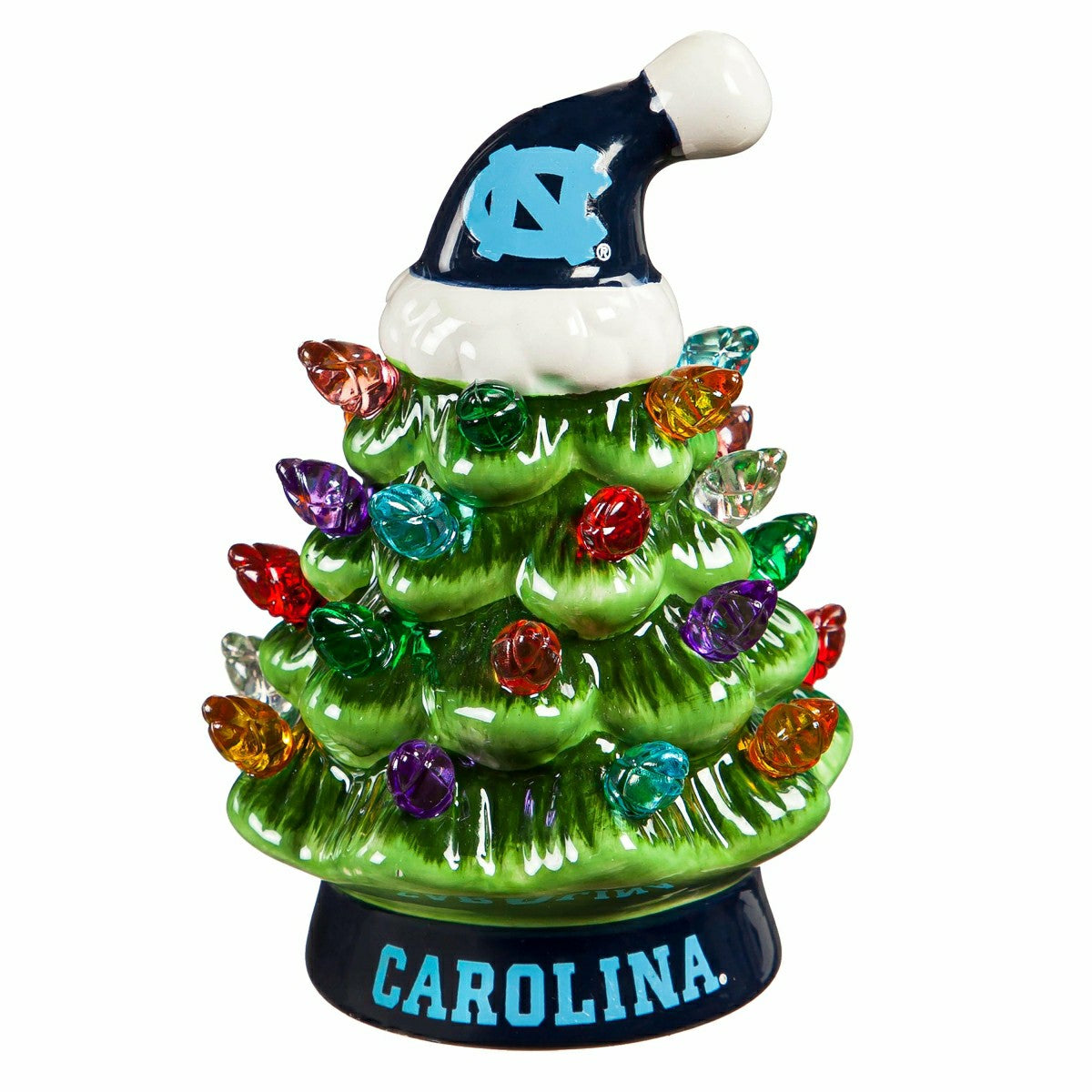 4" Mini LED Tabletop Christmas Tree, Set of 2, University of North Car - Collegiate Home
