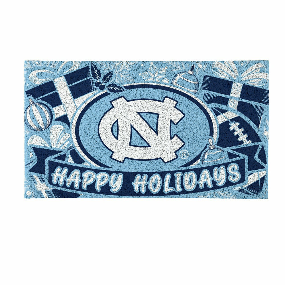 University of North Carolina Holiday PVC Mat, 28"x16" - Collegiate