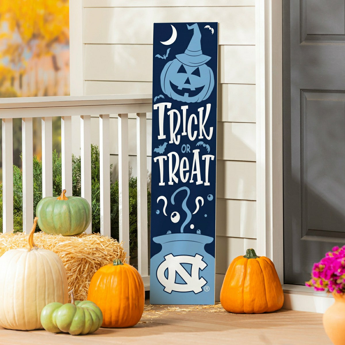 University of North Carolina 47" Double Sided Leaner, Halloween - Collegiate Home