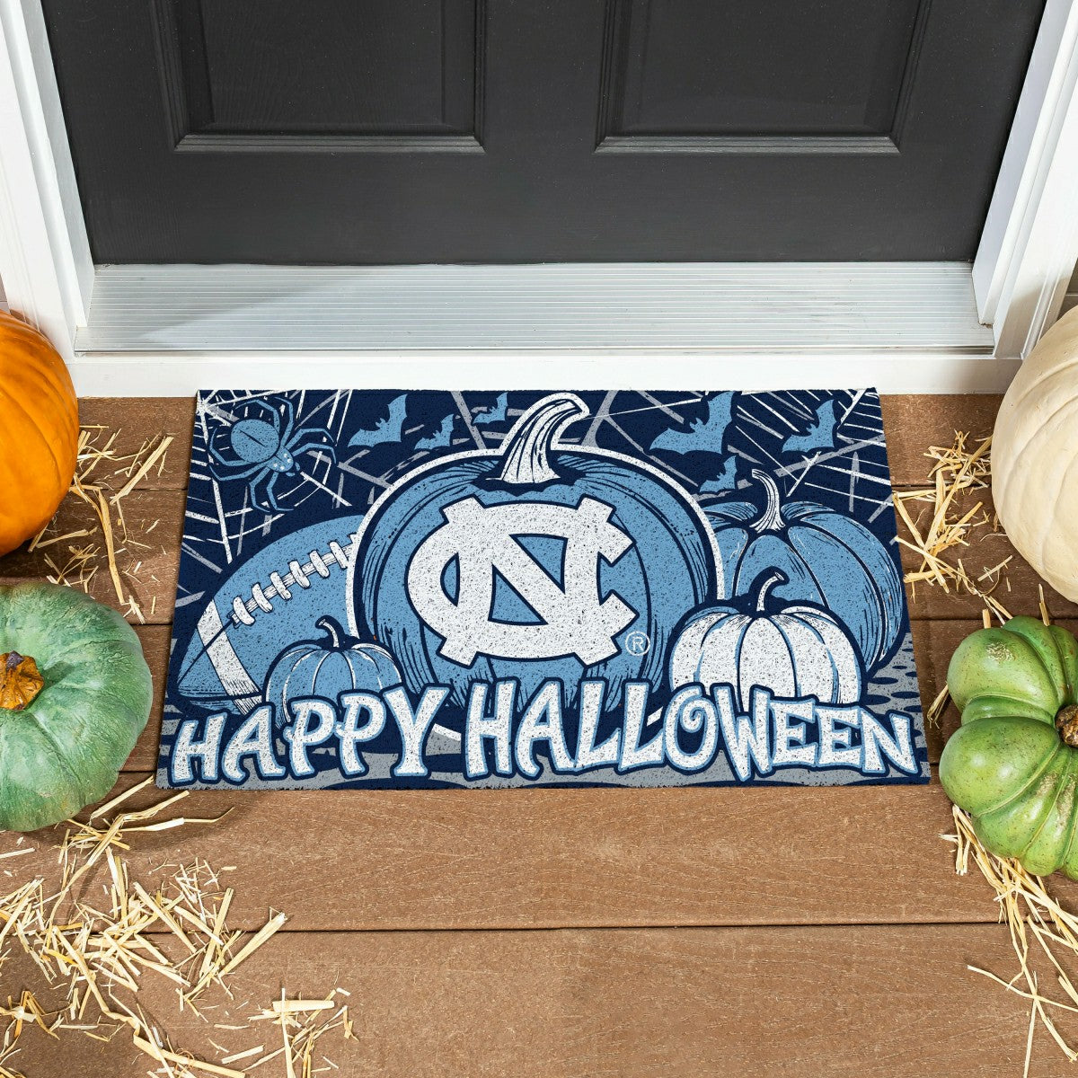 University of North Carolina Halloween PVC Mat, 28"x16" - Collegiate