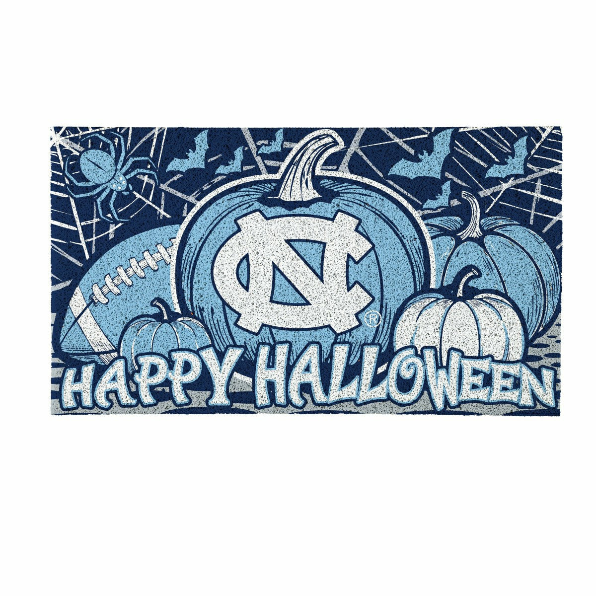 University of North Carolina Halloween PVC Mat, 28"x16" - Collegiate