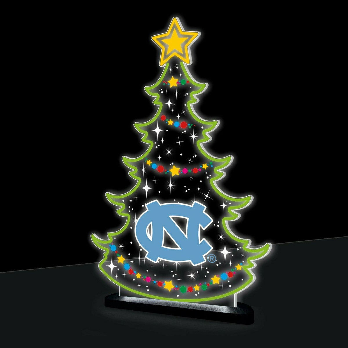 University of North Carolina College Holiday Tree Desklite LED Decor - Collegiate Home