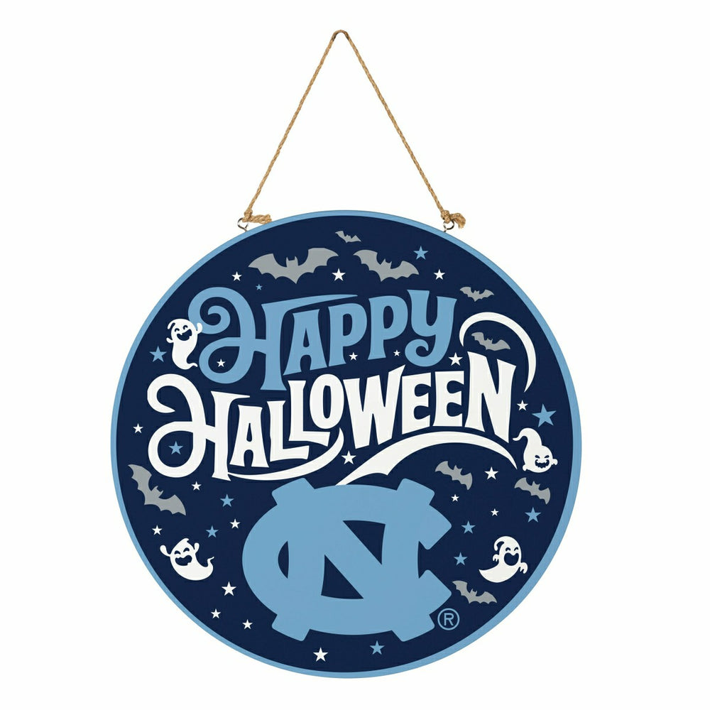 University of North Carolina Halloween Round Door Décor with Hanging R - Collegiate Home
