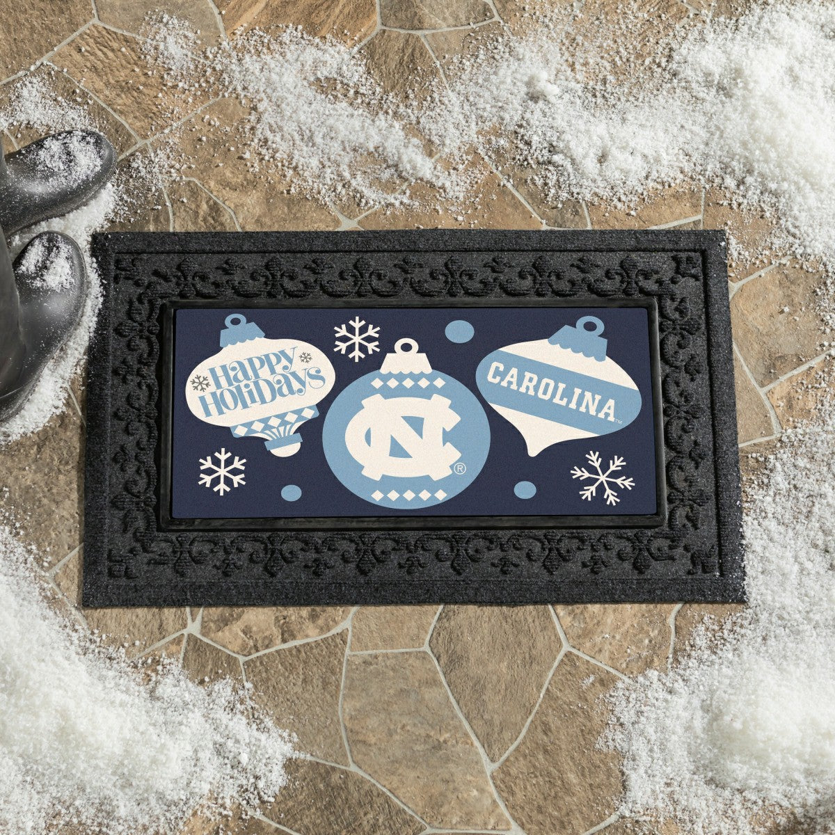 University of North Carolina Holiday Flocked Coir Sassafras Switch Mat - Collegiate