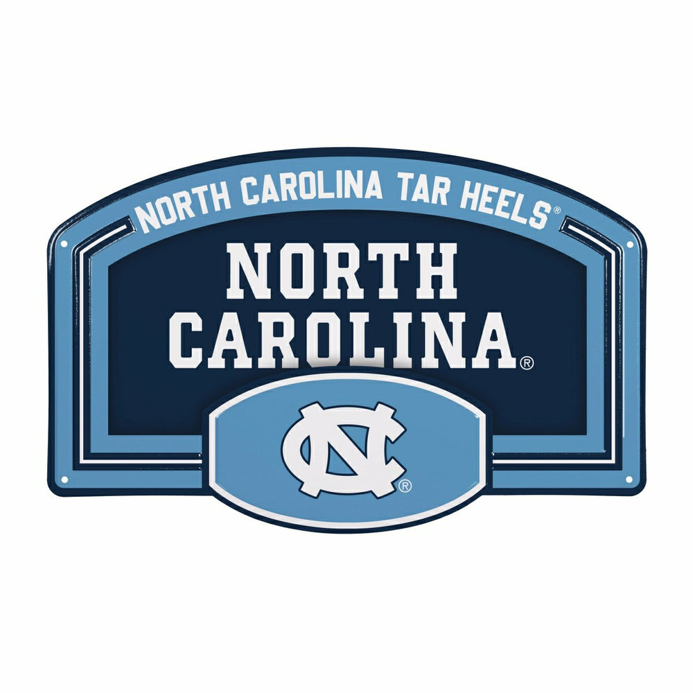 University of North Carolina USA Embossed Steel Wall Sign, 11" x 17" - Collegiate Home