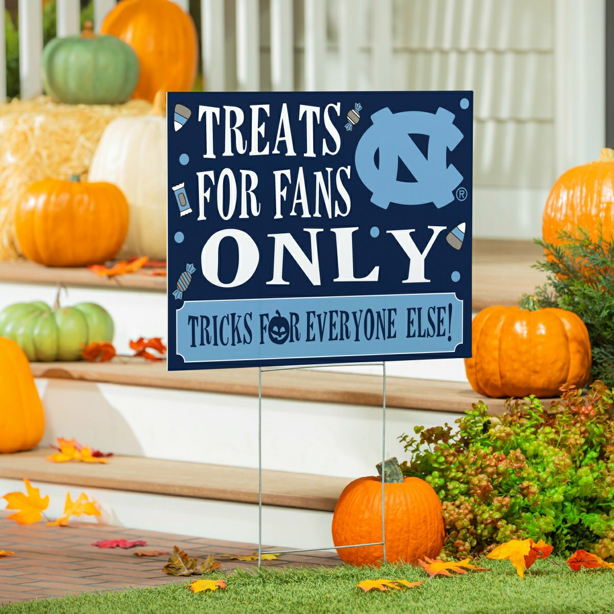 University of North Carolina Yard Sign, Halloween Treats for Fans - Collegiate Home