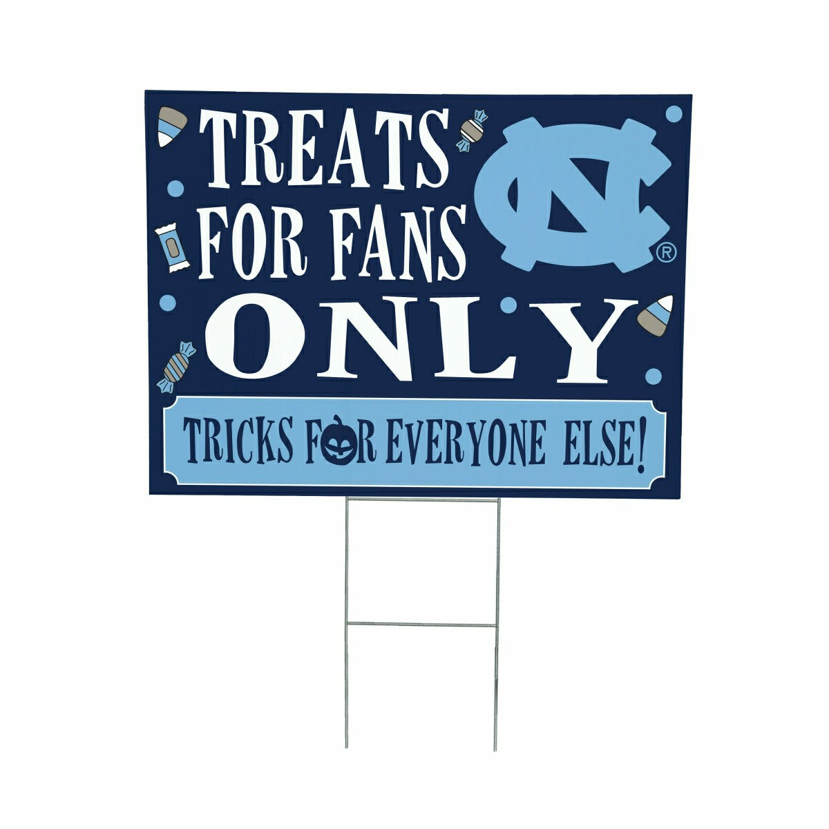 University of North Carolina Yard Sign, Halloween Treats for Fans - Collegiate Home