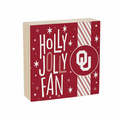 University of Oklahoma Block, Holiday, 6x6 - Collegiate Home
