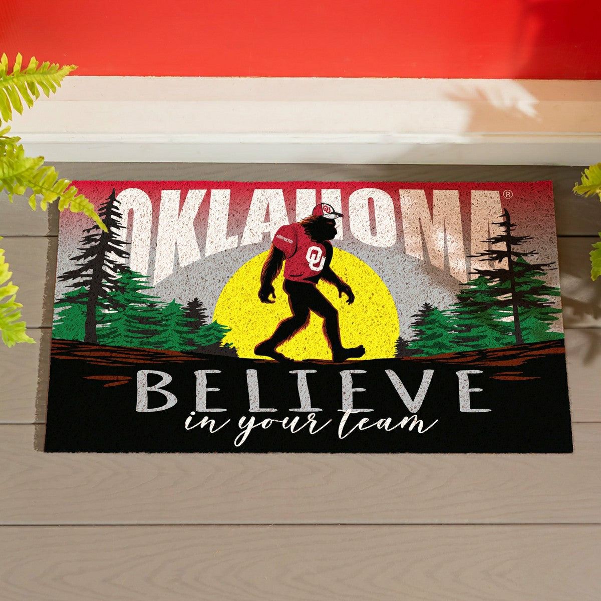 University of Oklahoma Bigfoot PVC Mat, 28"x16" - Collegiate