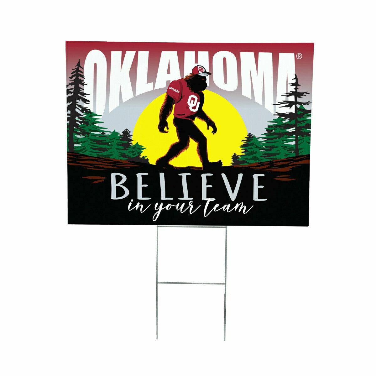 University of Oklahoma Yard Sign, Bigfoot - Collegiate Home
