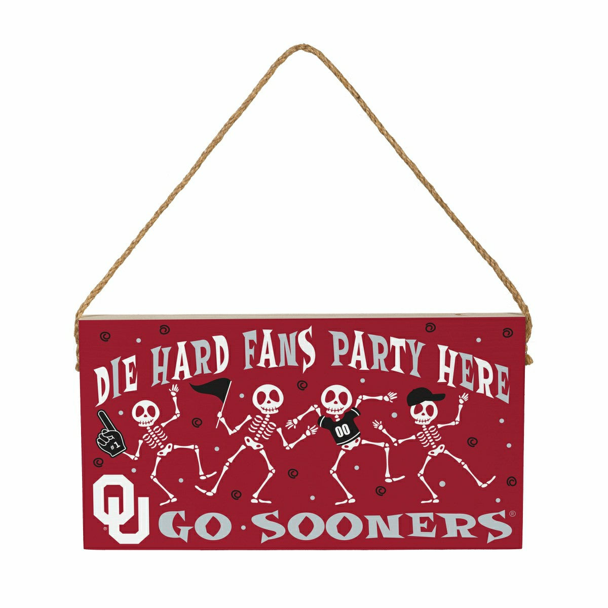 University of Oklahoma Halloween Wood Wall Sign, 6x11 - Collegiate Home