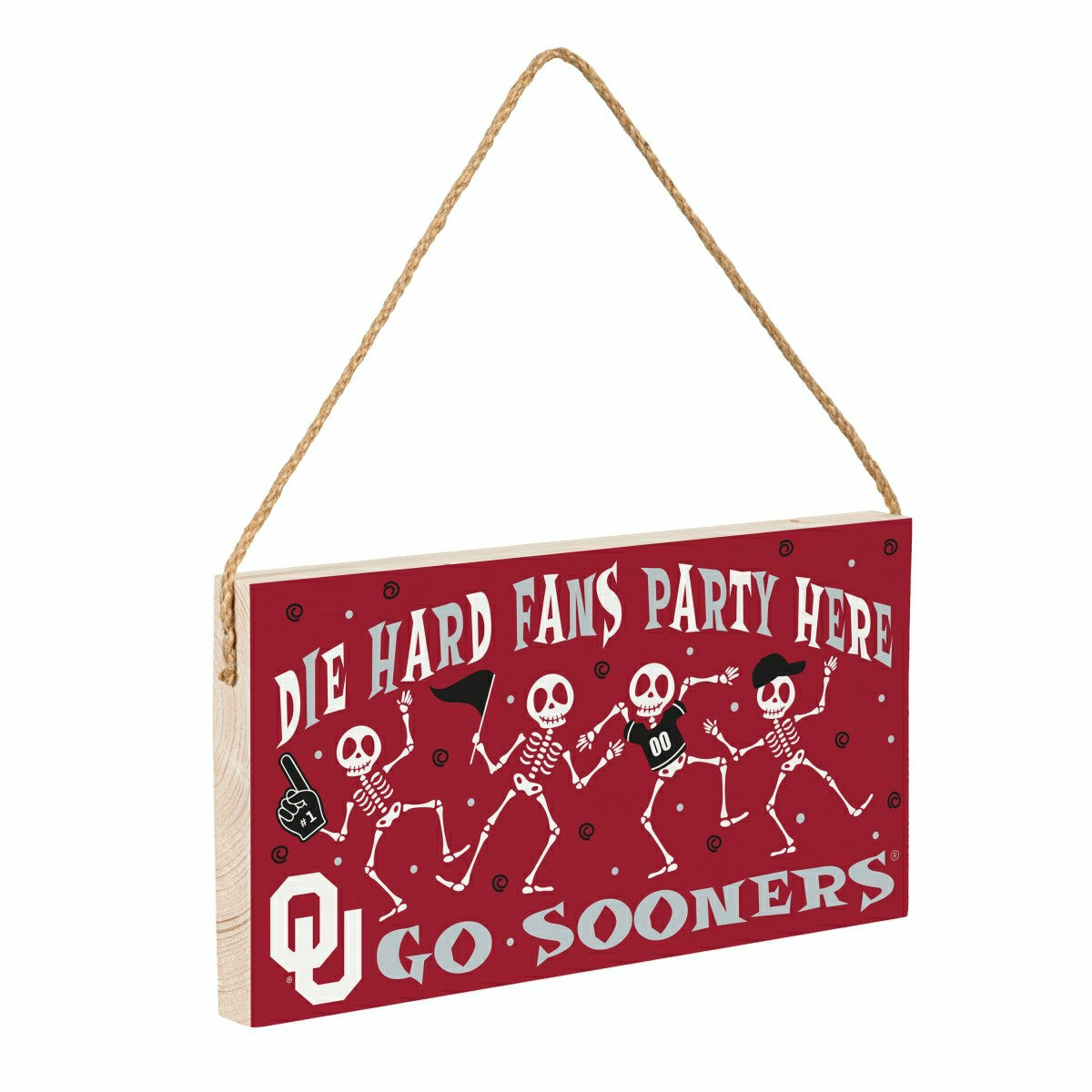 University of Oklahoma Halloween Wood Wall Sign, 6x11 - Collegiate Home