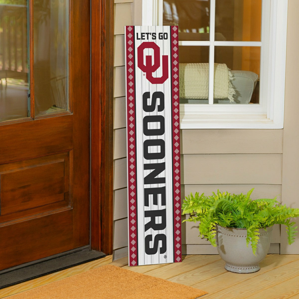47" Double Sided Leaner, University of Oklahoma, Christmas - Collegiate Home