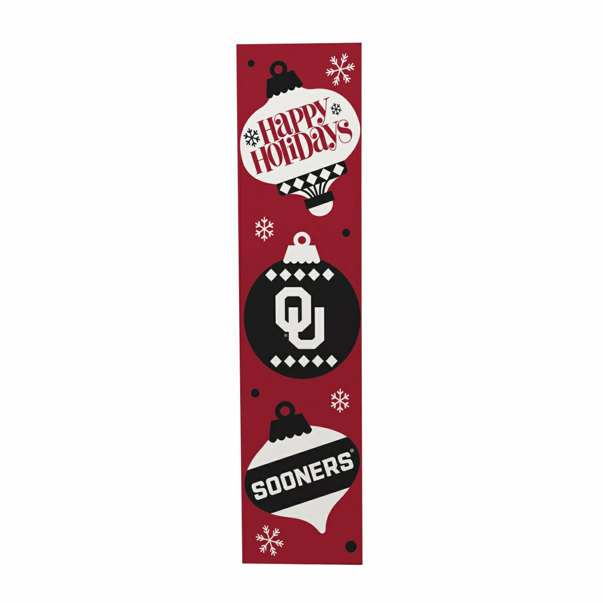 47" Double Sided Leaner, University of Oklahoma, Christmas - Collegiate Home