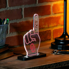 University of Oklahoma College Foam Finger Desklite LED Decor - Collegiate Home