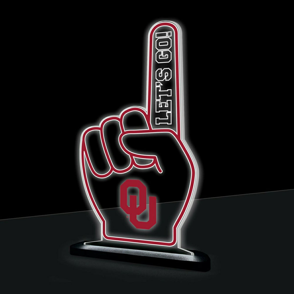 University of Oklahoma College Foam Finger Desklite LED Decor - Collegiate Home