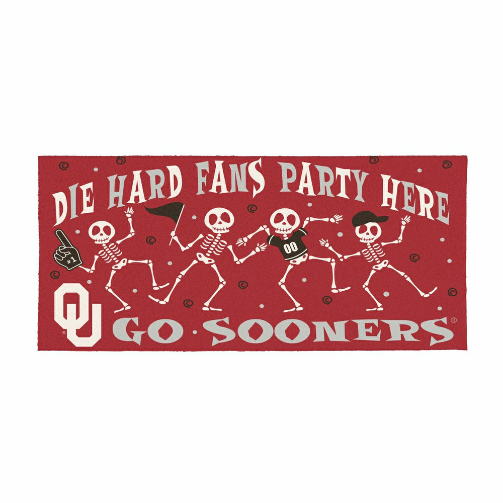 University of Oklahoma Flocked Coir Halloween Sassafras Switch Mat, 22 - Collegiate