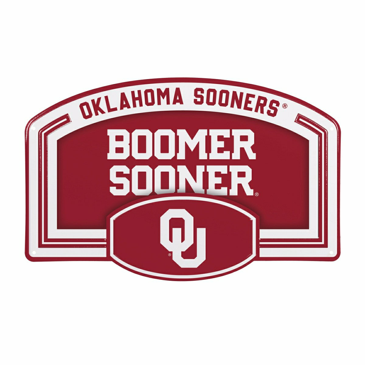 University of Oklahoma USA Embossed Steel Wall Sign, 11" x 17" - Collegiate Home