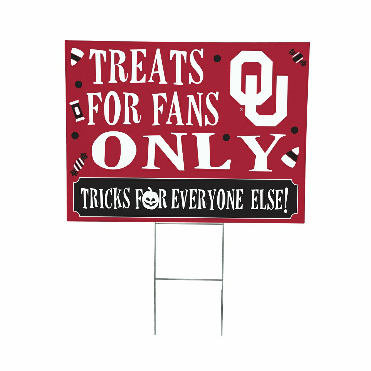University of Oklahoma Yard Sign, Halloween Treats for Fans - Collegiate Home