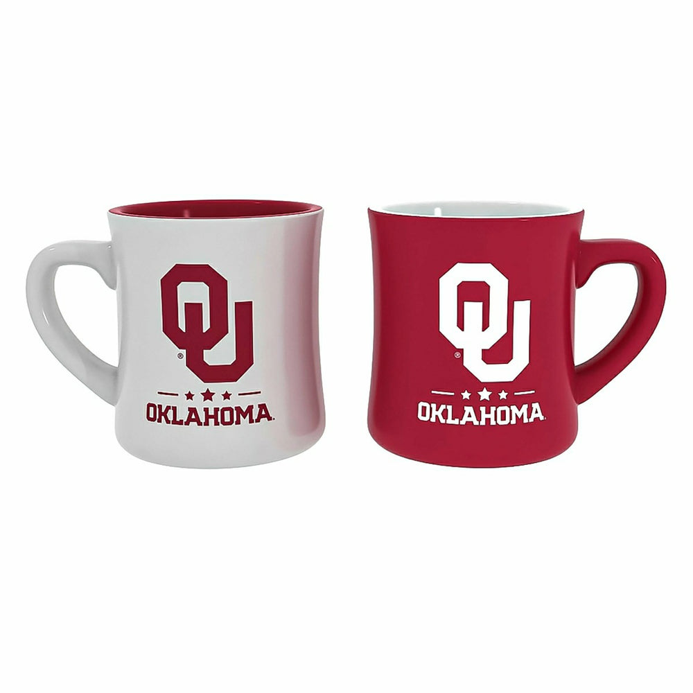 University of Oklahoma 10oz Ceramic Cup Set, 2pc - Collegiate Home