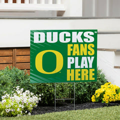 University of Oregon Coroplast Yard Sign "Fans Play Here" - Collegiate Home