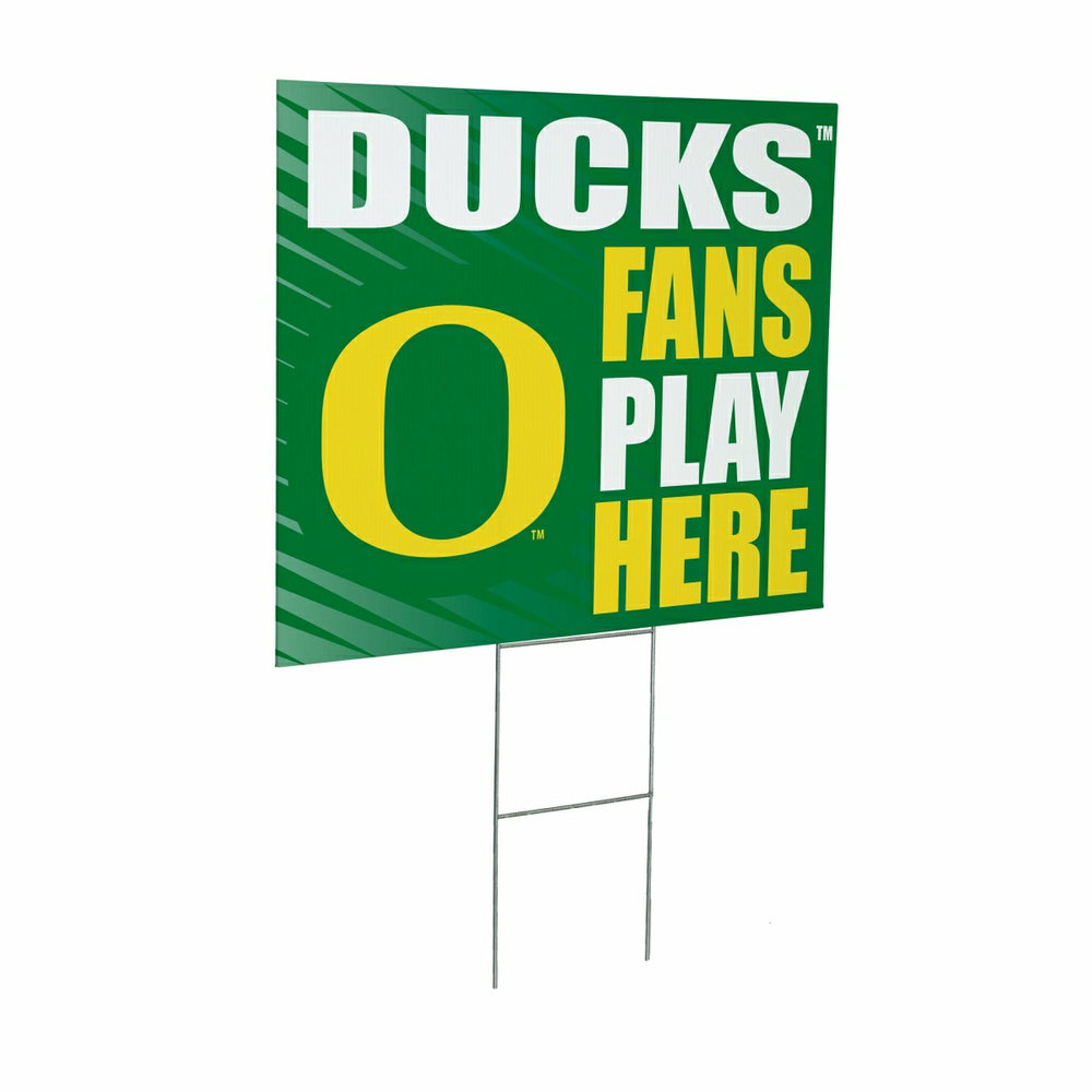 University of Oregon Coroplast Yard Sign "Fans Play Here" - Collegiate Home