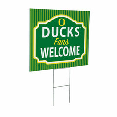 University of Oregon Coroplast Yard Sign, "Fans Welcome" - Collegiate Home