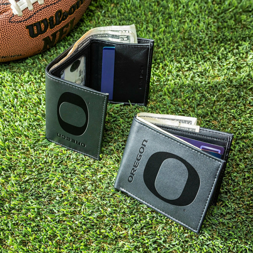 University of Oregon, Bi-Fold and Tri-Fold Wallet Gift Set, Black - Collegiate Home