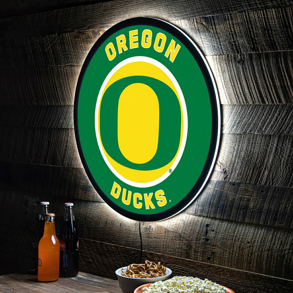 LED Wall Decor, Round, University of Oregon - Collegiate Home