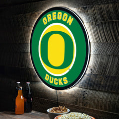 LED Wall Decor, Round, University of Oregon - Collegiate Home