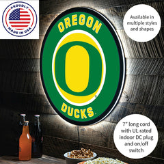 LED Wall Decor, Round, University of Oregon - Collegiate Home