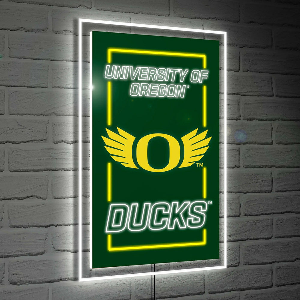 University of Oregon College Rectangle Neolite LED Decor - Collegiate Home