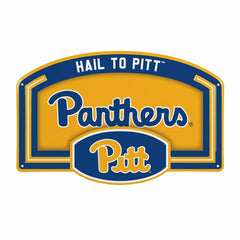 University of Pittsburgh USA Embossed Steel Wall Sign, 11" x 17" - Collegiate Home