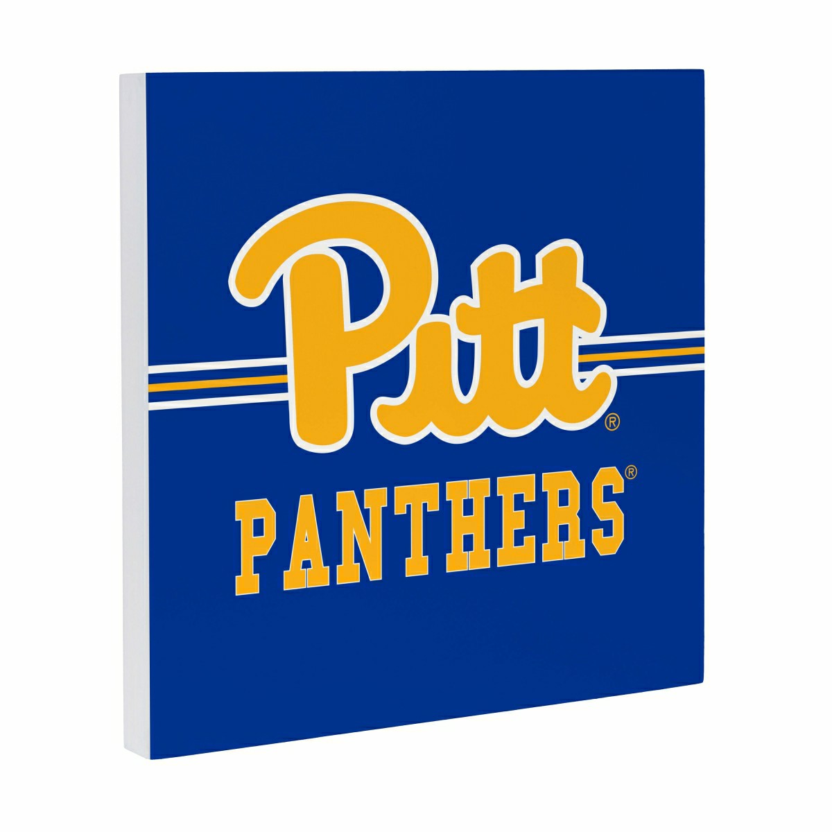 University of Pittsburgh Wood Wall Sign, 12x12 - Collegiate Home