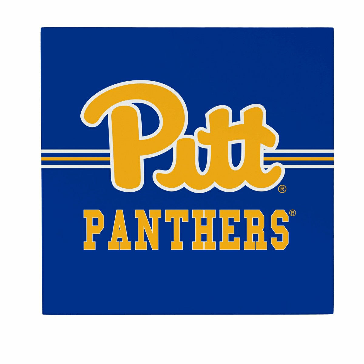 University of Pittsburgh Wood Wall Sign, 12x12 - Collegiate Home