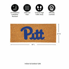 University of Pittsburgh Extra Large Full Color Coir Mat, 60"x24" - Collegiate
