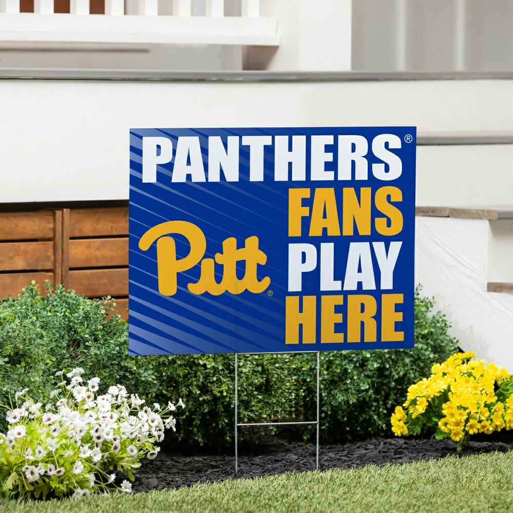 University of Pittsburgh Coroplast Yard Sign "Fans Play Here" - Collegiate Home
