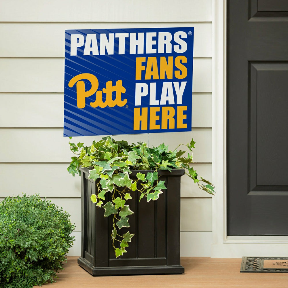 University of Pittsburgh Coroplast Yard Sign "Fans Play Here" - Collegiate Home