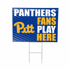 University of Pittsburgh Coroplast Yard Sign "Fans Play Here" - Collegiate Home